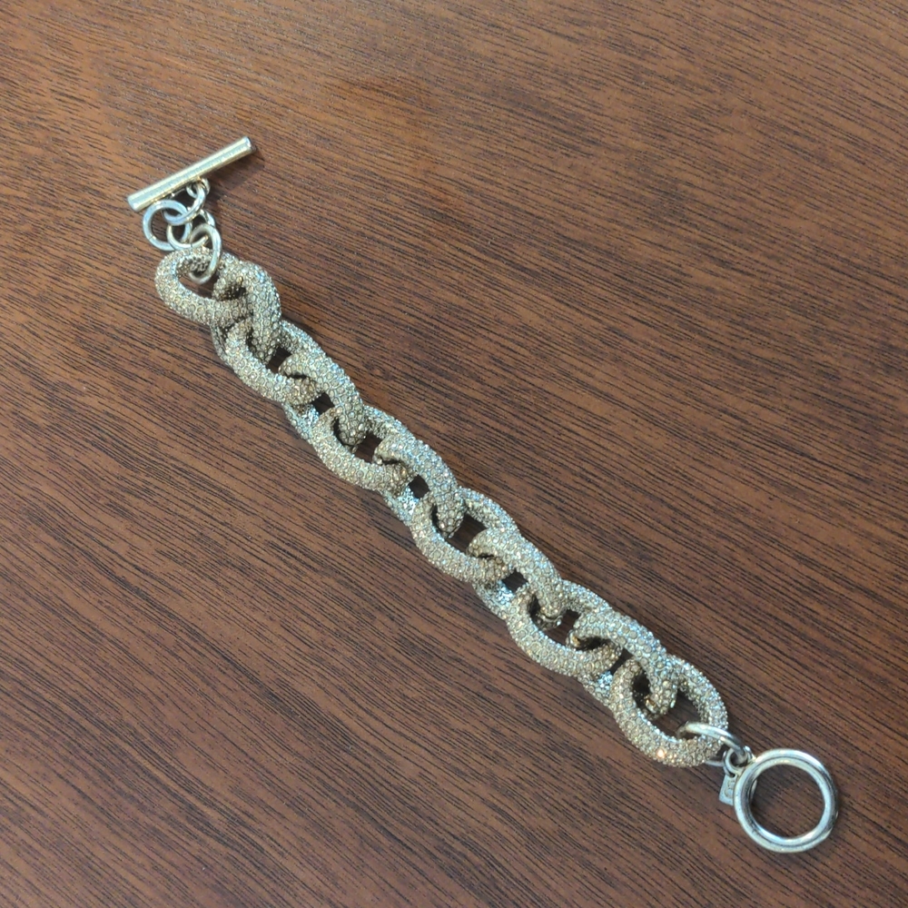 Banana Republic Gold Pave Toggle Bracelet